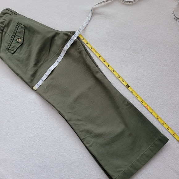 Old Navy | Y2K Cropped Brushed Cotton Pants | Ladies 2 Low Rise Olive Gr… - Picture 4 of 12